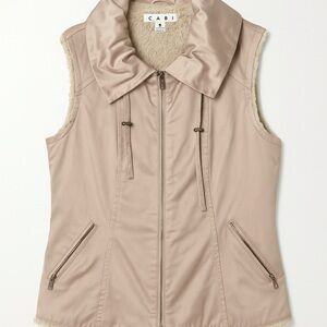 CAbi Shearling Lined CabinCore Adventure Ready Outdoor Vest Cozy Chic Layering